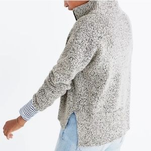 Madewell Marled Heather Grey Half Zip